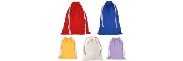 Baumwollsäckchen & Stoffbeutel mit Zugband