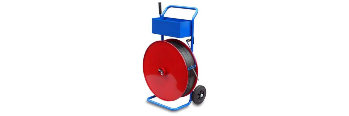 Fahrbarer Bandabroller Kern Ø406 mm in Enzianblau – Robust &amp; Mobil für Lager &amp; Versand - Fahrbarer Bandabroller Ø406 mm Enzianblau – Robust &amp; Mobil
