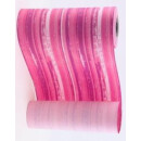 Blumenmanschettenpapier m214 Streifen rosa-pink