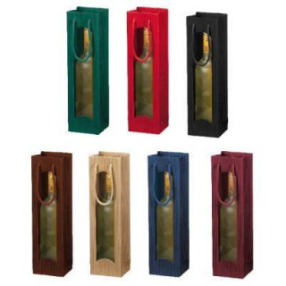 Geschenktüte mit Klarsichtfenster 1er 100x85x360mm