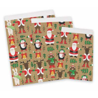 Flachbeutel Serie 90204 Weihnachtszeit braun