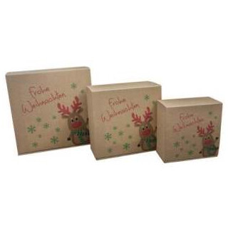 Geschenkkarton für Weihnachtspräsente Rudolph
