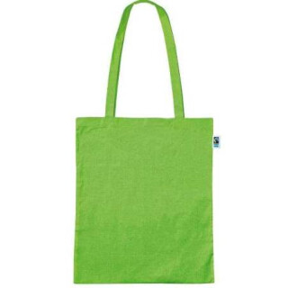 Baumwolltasche Fairtrade 38x42cm lange Henkel hellgrün