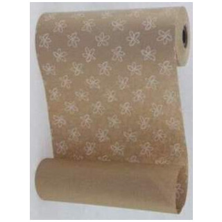 Manschettenpapier m221 Petit Fleur weiß auf braun