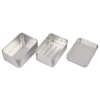 Seifendose DSS 020 aus Aluminium mit Abtropfschale