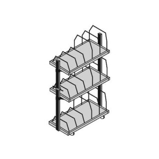 Kartonmagazin 1015x600x1860mm für ca. 300 Kartons 2042-3