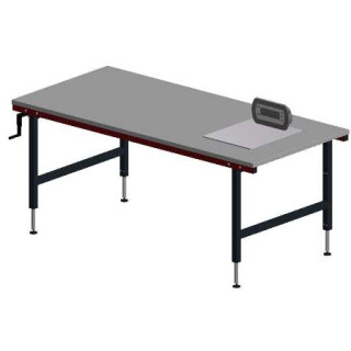 Arbeitstisch mit Waage & Kurbel höhenverstellbar System 2000 203534