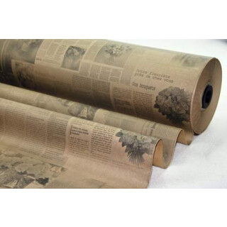 Blumenseidenpapier g557 Journal Francais anthrazit - braun velin