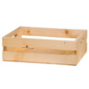 Holzsteig 290x230x90mm natur mit Griffen