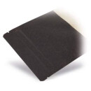 Doypack Kraftpapier schwarz mit Fensterstreifen