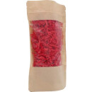 Doypack Kraftpapier braun mit transparentem Fenster