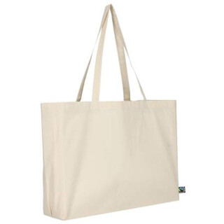 Baumwollbeutel Fairtrade 48x36cm mit Boden- und Seitenfalte