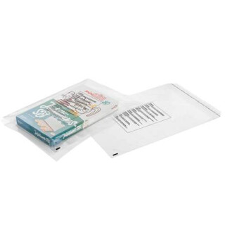 rLDPE-Adhäsionsverschlussbeutel Warntext  300x500+50mm (1.000 Stück)
