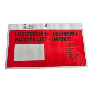Lieferscheintaschen DIN-Lang 240x120mm - Lieferschein/Rechnung (1.000 Stück)