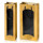 Flaschentasche Satina gold mit Folienfenster