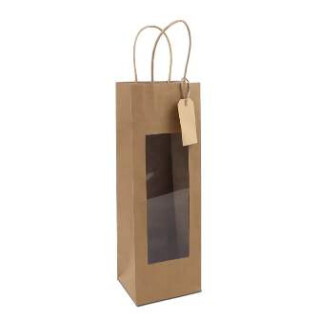 Geschenktüte aus Papier 120x100x350mm braun