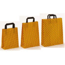 Papiertragetaschen Polka Dots DUO gelb/schwarz -...