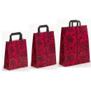 Papiertragetaschen Spitze rubin/schwarz - Papiertaschen...