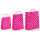 Papiertragetaschen Sterne pink mit Flachhenkel