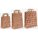Papiertragetaschen Cherry mit Flachhenkel