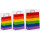 Papiertragetaschen Regenbogen mit Flachhenkel