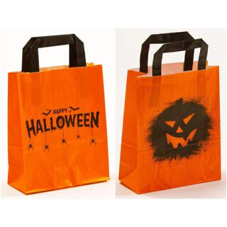 Papiertragetaschen Helloween mit Flachhenkel