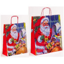 Papiertragetaschen mit Weihnachtsmann – Große...