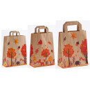 Papiertragetaschen Herbst mit Flachhenkel