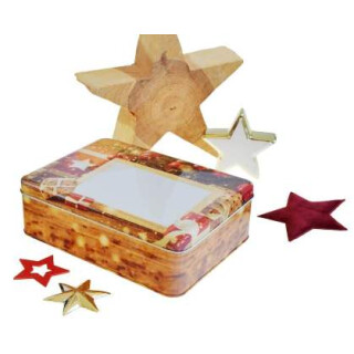 Weihnachtsdose WD 091 220x160x65mm - Weißblechdose