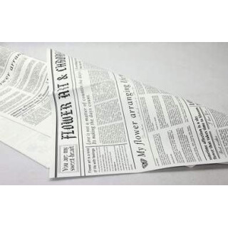 Transmatt Folie Paperlook Newsexpress 57x57cm weiß-schwarz 1 Pack (20 Bogen)