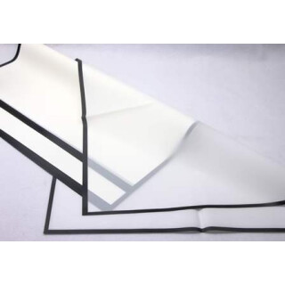 Transmatt Folie Paperlook Uni wei&szlig; mit schwarzem Rahmen 1 Pack (20 Bogen)