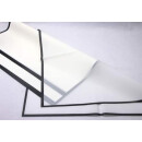 Transmatt Folie Paperlook Uni wei&szlig; mit schwarzem...