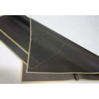 Transmatt Folie Paperlook Uni schwarz mit Goldrahmen 1 Pack (20 Bogen)