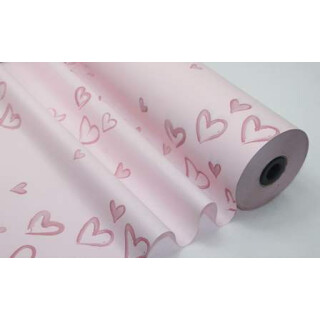Blumenseidenpapier g563 Herzen rosa-pink