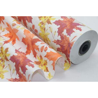 Blumenseidenpapier g579 Herbstlaub auf weiß