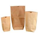 Kreuzbodenbeutel aus Kraftpapier braun - 2-lagig