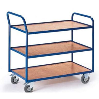 Tischwagen mit  3 Etagen Griff hoch