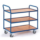 Tischwagen mit  3 Etagen Griff hoch