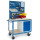 Werkstattwagen mit Stahlschrank 2 x Lochplatten 1 x Schlitzplatte 07-4306L2S1