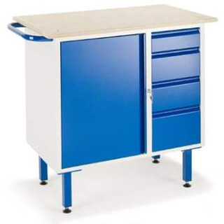 Kleine Werkbank 4 Schubladen 1 Stahlschrank 07-4371
