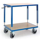 H&ouml;henverstellbarer Tischwagen mit Stahlschrank 07-4306/H