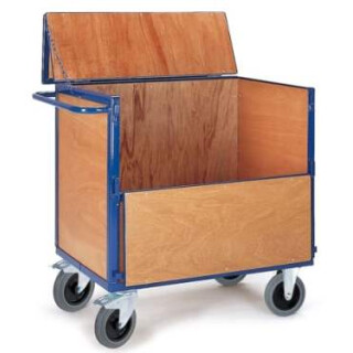 Holzkastenwagen mit Deckel