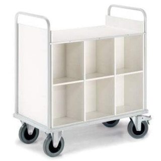 Aktentransportwagen B08-4316 (weißes Dekor) – 12 Ablagefächer