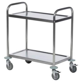 Tischwagen 2 Etagen Edelstahl Rollcart