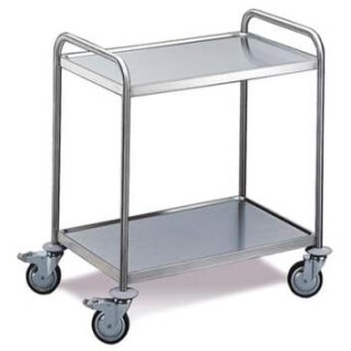 Tischwagen 2 Etagen – Standard Rollcart aus Edelstahl