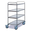 Tischwagen 4 Etagen – Standard Rollcart aus Edelstahl