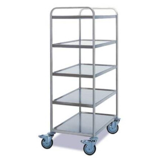 Tischwagen 5 Etagen – Standard Rollcart aus Edelstahl