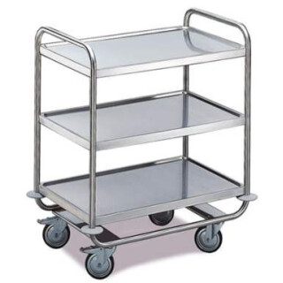 Schwerer Edelstahl-Tischwagen mit 3 Etagen