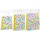 Papiertragetaschen Konfetti mit gedrehter Papierkordel