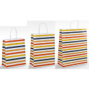 Papiertragetaschen Streifen &ndash; Kraftpapier...